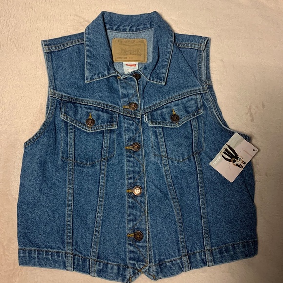 VINTAGE Levi’s sleeveless denim jacket large, XL - Picture 2 of 4